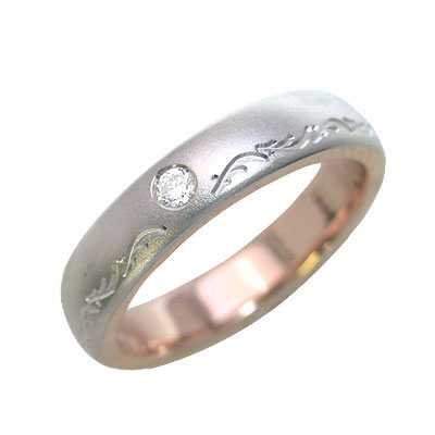 結婚指輪 マリッジリング ペアリング ダイヤモンド プラチナ K18ピンクゴールド Romantic Blue ロマンティックブルー