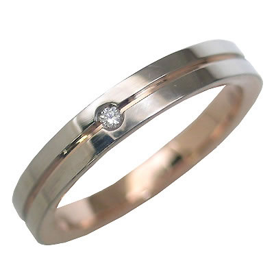 結婚指輪 マリッジリング ペアリング ダイヤモンド ダイヤ ピンクサファイア K18ホワイトゴールド Angerosa アンジェローザ